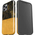 Black and Gold Split Marble iPhone 12 Pro Max Impact Case