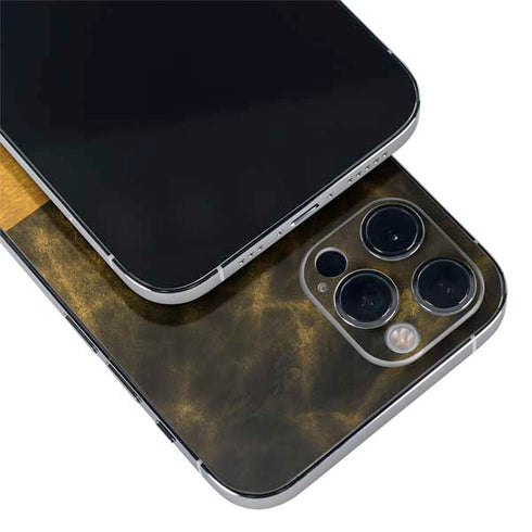 Black and Gold Split Marble iPhone 12 Pro Max Skin