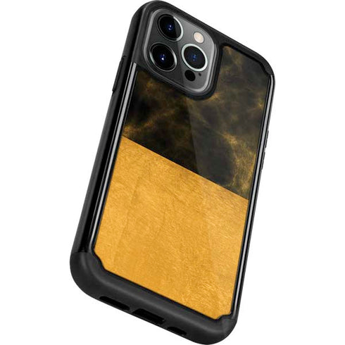 Black and Gold Split Marble iPhone 13 Pro Cargo Case