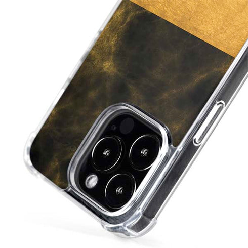 Black and Gold Split Marble iPhone 13 Pro MagSafe Case