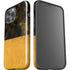 Black and Gold Split Marble iPhone 13 Pro Max Impact Case