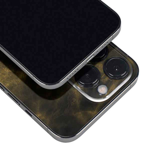 Black and Gold Split Marble iPhone 13 Pro Skin