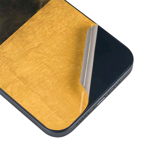 Black and Gold Split Marble iPhone 15 Plus Skin