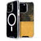 Black and Gold Split Marble iPhone 15 Pro MagSafe Case