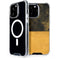 Black and Gold Split Marble iPhone 15 Pro Max MagSafe Case