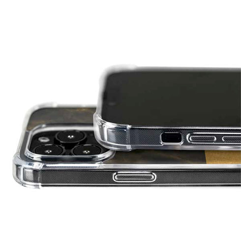 Black and Gold Split Marble iPhone 15 Pro Max MagSafe Case