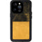 Black and Gold Split Marble iPhone 14 Pro Waterproof Case