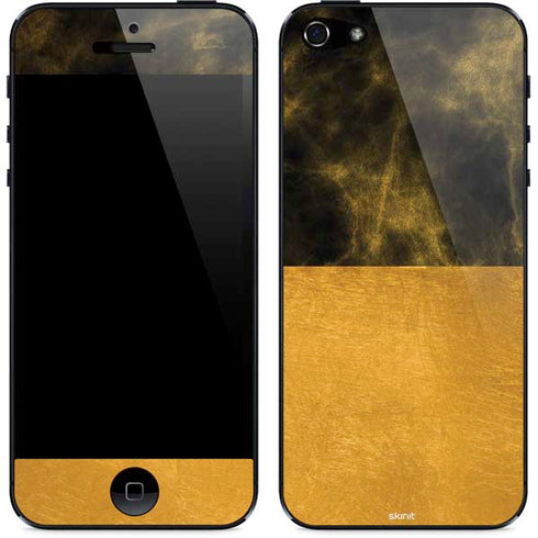 Black and Gold Split Marble iPhone 5/5s/5SE Skin
