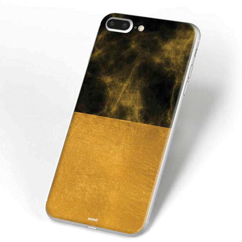 Black and Gold Split Marble iPhone 7 Plus Skin