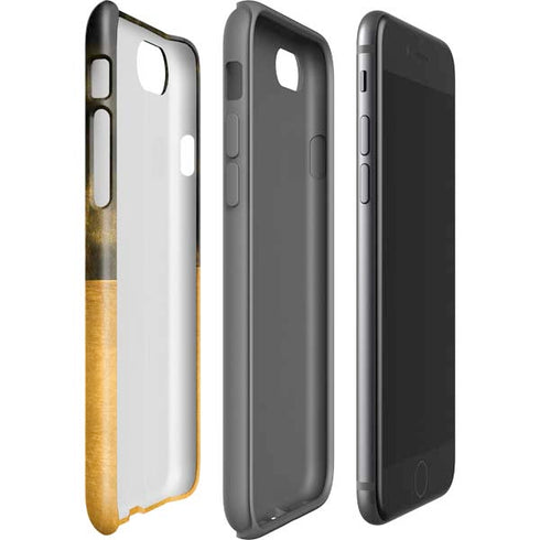 Black and Gold Split Marble iPhone SE (2nd & 3rd Gen) Pro Case