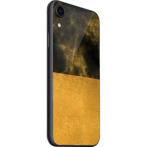 Black and Gold Split Marble iPhone SE (2nd & 3rd Gen) Skin