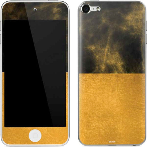 Black and Gold Split Marble Apple iPod Skin