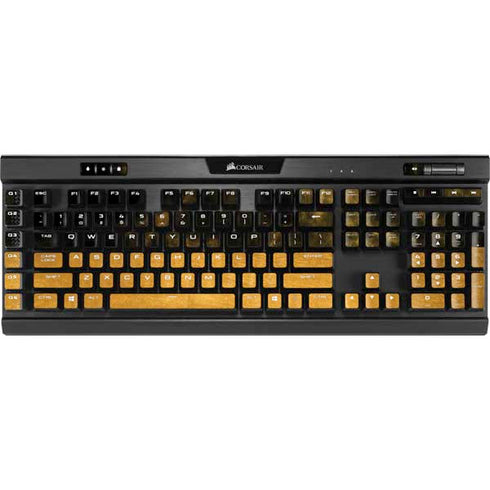 Black and Gold Split Marble K95 RGB PLATINUM Mechanical Gaming Keyboard Skin