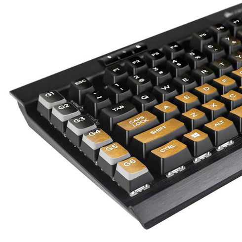 Black and Gold Split Marble K95 RGB PLATINUM Mechanical Gaming Keyboard Skin