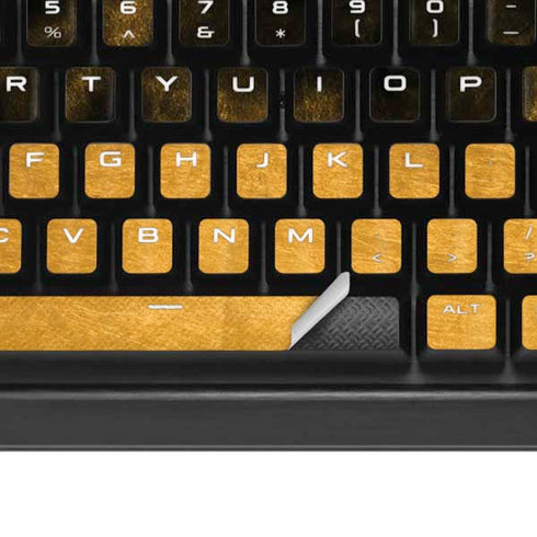 Black and Gold Split Marble K95 RGB PLATINUM Mechanical Gaming Keyboard Skin