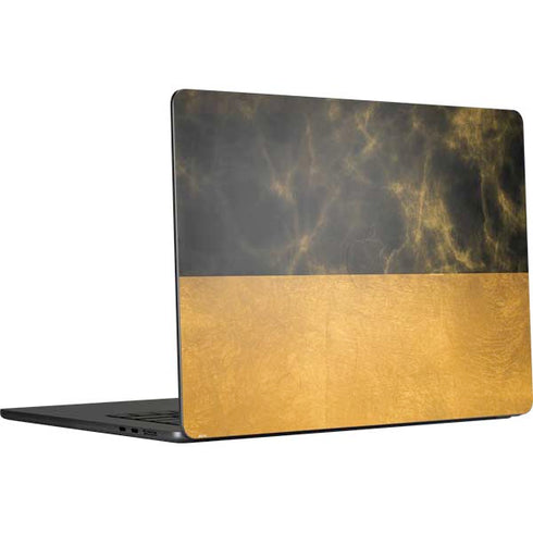 Black and Gold Split Marble MacBook Air 15 in (2023) Skin