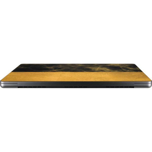 Black and Gold Split Marble MacBook Pro 14in (2021-24) Skin