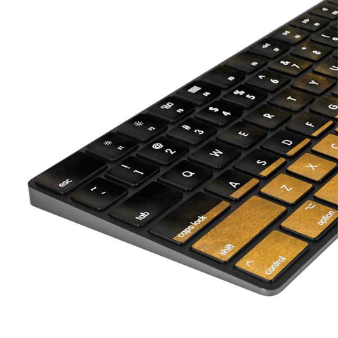 Black and Gold Split Marble Magic Keyboard with Numeric Keypad Skin