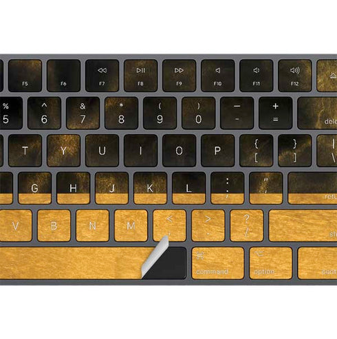 Black and Gold Split Marble Magic Keyboard with Numeric Keypad Skin