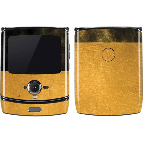 Black and Gold Split Marble Motorola RAZR Skin