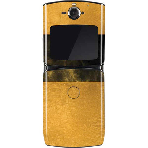 Black and Gold Split Marble Motorola RAZR Skin
