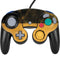 Black and Gold Split Marble Nintendo GameCube Controller Skin