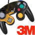 Black and Gold Split Marble Nintendo GameCube Controller Skin