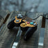 Black and Gold Split Marble Nintendo GameCube Controller Skin