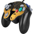 Black and Gold Split Marble Nintendo GameCube Controller Skin