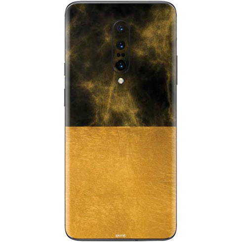 Black and Gold Split Marble OnePlus 7 Pro Skin