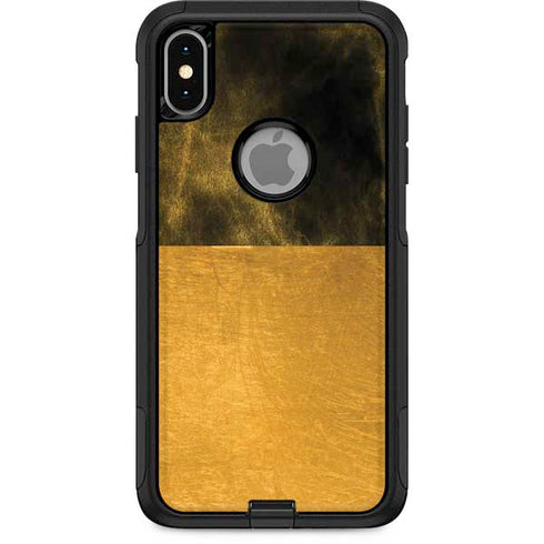 Black and Gold Split Marble Otterbox Commuter iPhone Skin