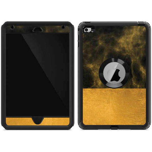 Black and Gold Split Marble Otterbox Defender iPad Skin