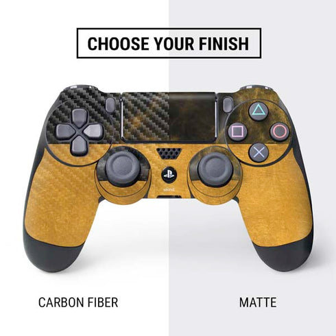 Black and Gold Split Marble PS4 Controller Skin