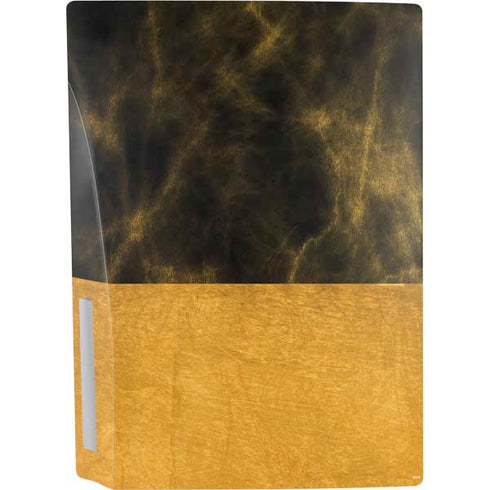 Black and Gold Split Marble PS5 Console Skin