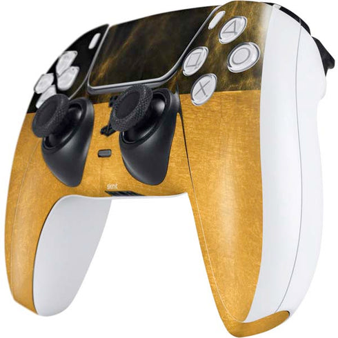 Black and Gold Split Marble PS5 Controller Skin