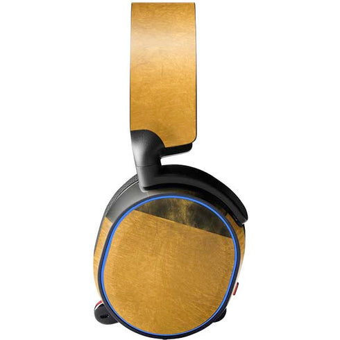 Black and Gold Split Marble SteelSeries Arctis 3 Skin