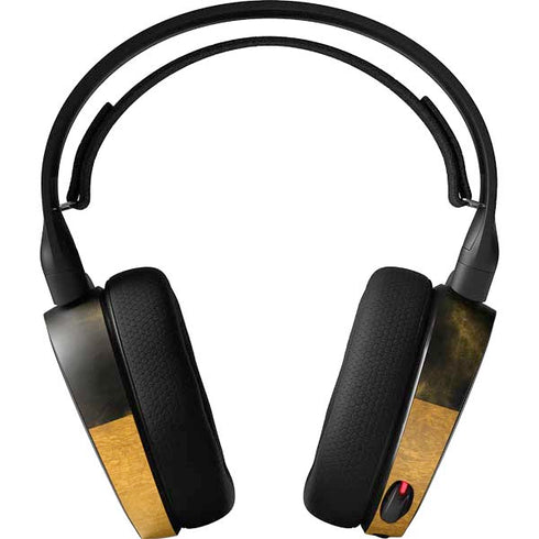 Black and Gold Split Marble SteelSeries Arctis 5 Skin