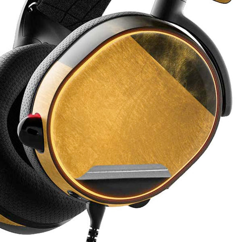 Black and Gold Split Marble SteelSeries Arctis 5 Skin