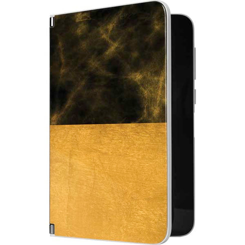 Black and Gold Split Marble Surface Duo Skin