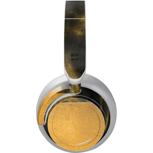 Black and Gold Split Marble Surface Headphones Skin