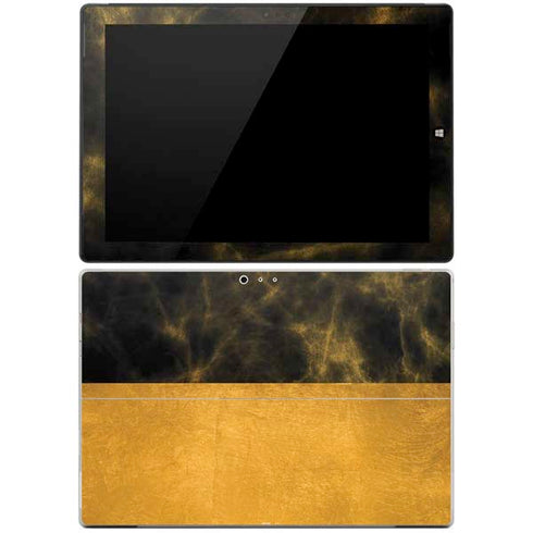 Black and Gold Split Marble Surface Pro 3 Skin