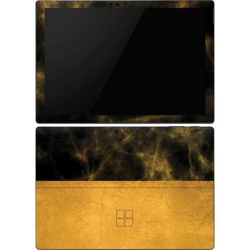 Black and Gold Split Marble Surface Pro 6 Skin