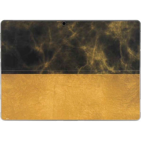 Black and Gold Split Marble Surface Pro 8 Skin