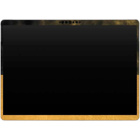 Black and Gold Split Marble Surface Pro 9 Skin