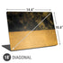 Black and Gold Split Marble Universal Laptop 18in (14.6 x 10.6in) Skin