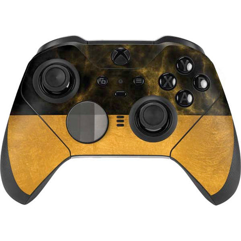 Black and Gold Split Marble Xbox Elite Wireless Controller Series 2 Skin