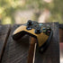Black and Gold Split Marble Xbox One X Controller Skin