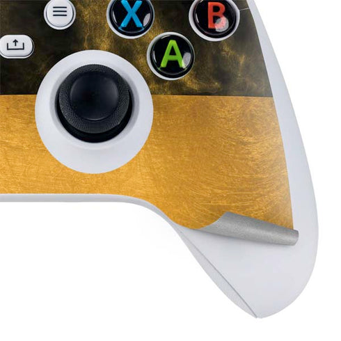Black and Gold Split Marble Xbox Series S Skins