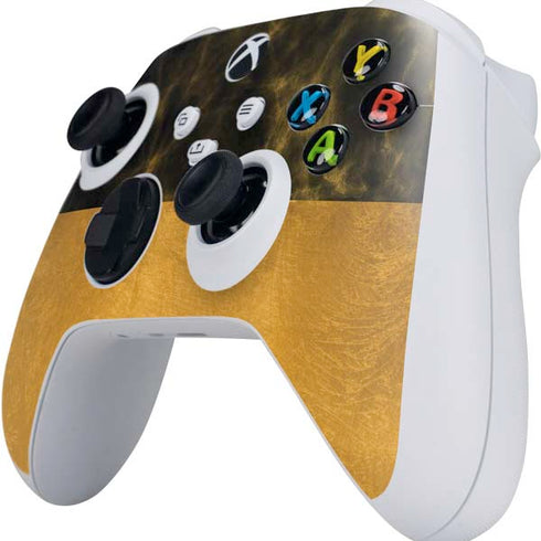 Black and Gold Split Marble Xbox Series S Controller Skin