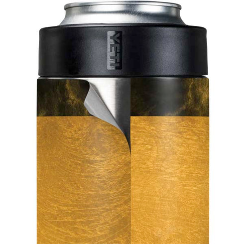 Black and Gold Split Marble Yeti Colster Can Insulator Skin